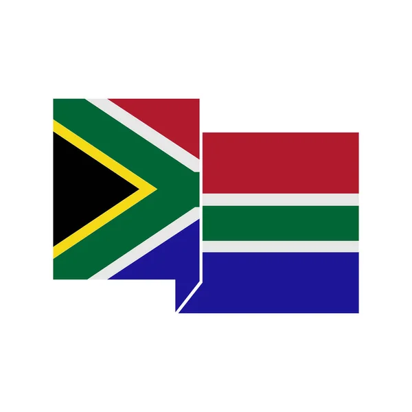 Sydafrika Flaggor Ikon Set Sydafrika Självständighet Dag Ikon Uppsättning Vektor — Stock vektor