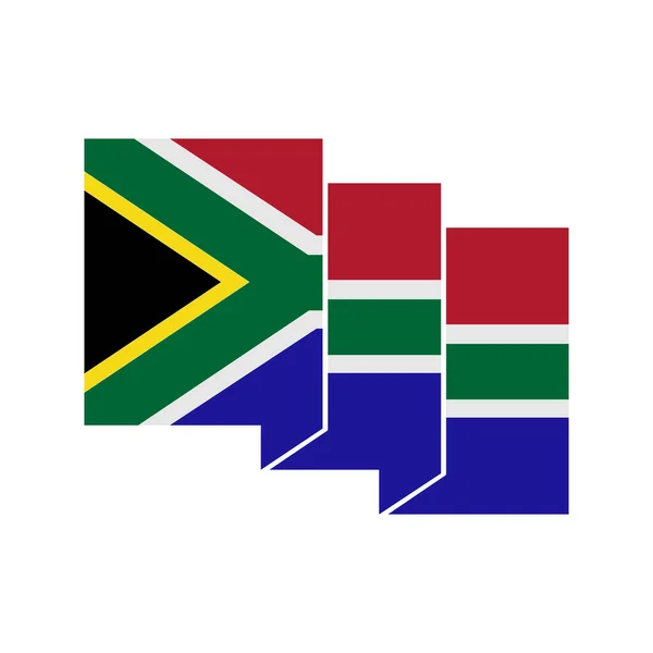 South Africa Flags Icon Set South Africa Independence Day Icon — стоковий вектор