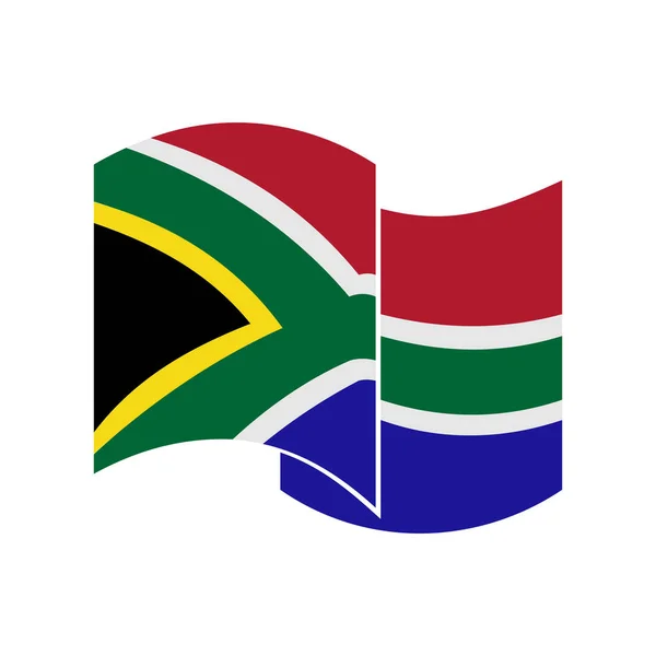 Jižní Afrika Vlajky Ikona Sada Jižní Afrika Den Nezávislosti Ikona — Stockový vektor