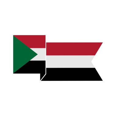 Sudan bayrak simgesi seti, Sudan bağımsızlık günü simgesi vektör işareti belirlendi