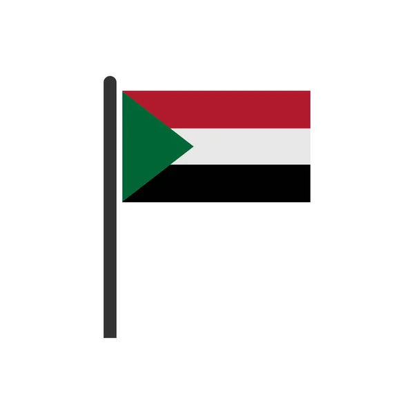 Soedan Vlaggen Pictogram Set Soedan Onafhankelijkheid Dag Pictogram Set Vector — Stockvector