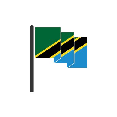 Tanzanya bayrak simgesi seti, Tanzanya bağımsızlık günü simgesi vektör işareti belirlendi