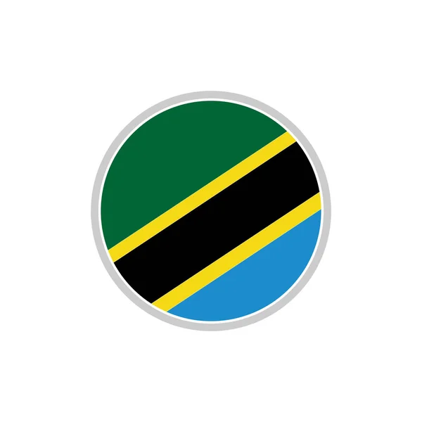 Τανζανία Σημαίες Εικονίδιο Που Τανζανία Ημέρα Ανεξαρτησίας Εικονίδιο Που Διάνυσμα — Διανυσματικό Αρχείο