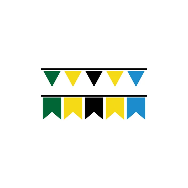 Conjunto Ícones Bandeiras Tanzânia Ícone Dia Independência Tanzânia Conjunto Símbolo — Vetor de Stock