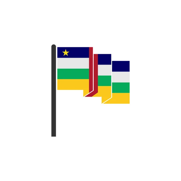 Набор Значков Флагов Центральной Африки Символ Дня Независимости Центральной Африки — стоковый вектор