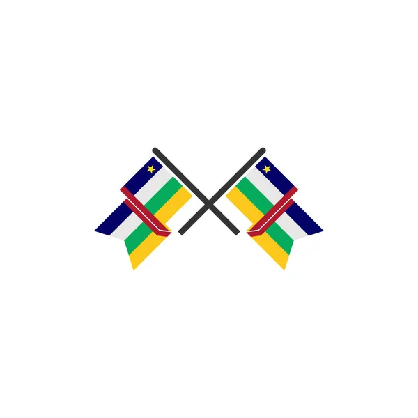Zestaw Ikon Flagi Środkowoafrykańskiej Ikona Dnia Niepodległości Środkowoafrykańskiej — Wektor stockowy