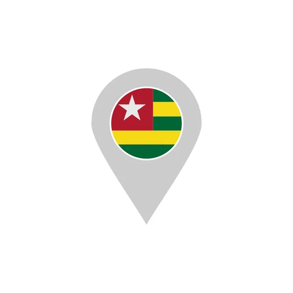 Togo Vlaggen Pictogram Set Togo Onafhankelijkheid Dag Pictogram Set Vector — Stockvector
