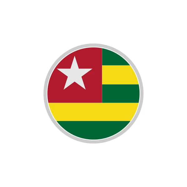 Jeu Icônes Drapeaux Togo Jeu Icônes Jour Indépendance Togo Signe — Image vectorielle