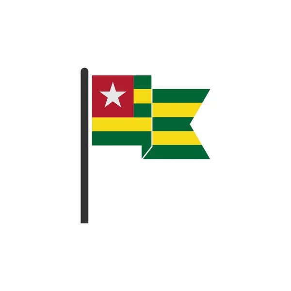 Togo Flaggen Icon Set Togo Unabhängigkeitstag Icon Set Vektor Zeichen — Stockvektor