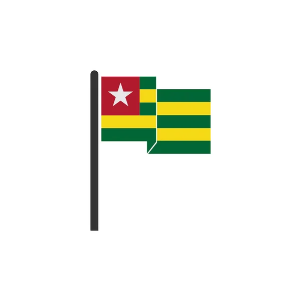 Togo Bayrak Simgesi Seti Togo Bağımsızlık Günü Simgesi Belirlendi — Stok Vektör