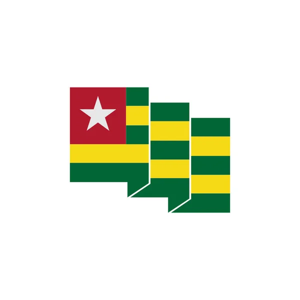 Togo Příznaky Ikona Nastavena Togo Den Nezávislosti Ikona Nastavit Vektorové — Stockový vektor