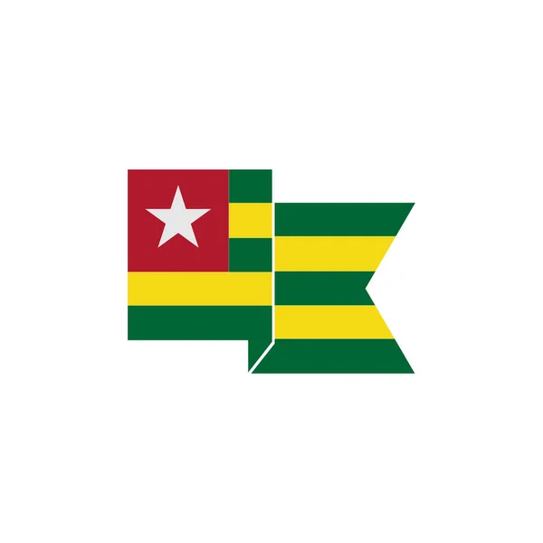Jeu Icônes Drapeaux Togo Jeu Icônes Jour Indépendance Togo Signe — Image vectorielle