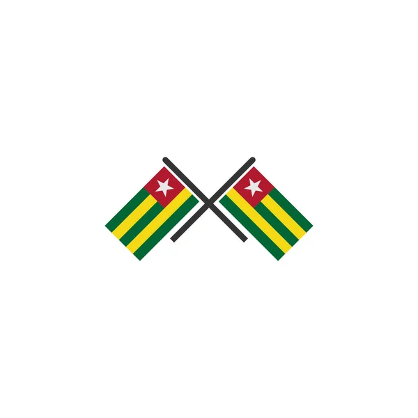 Τόγκο Σημαιών Εικονίδιο Που Τόγκο Ημέρα Ανεξαρτησίας Εικονίδιο Που Διάνυσμα — Διανυσματικό Αρχείο