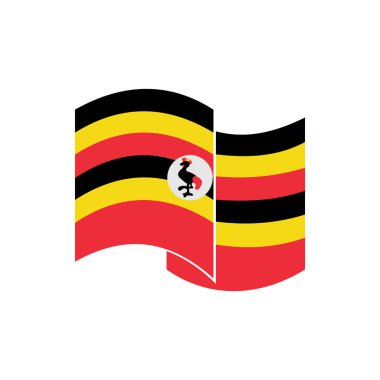 Uganda bayrak simgesi seti, Uganda bağımsızlık günü simgesi vektör işareti belirlendi