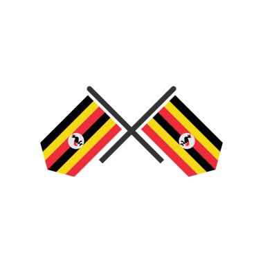 Uganda bayrak simgesi seti, Uganda bağımsızlık günü simgesi vektör işareti belirlendi