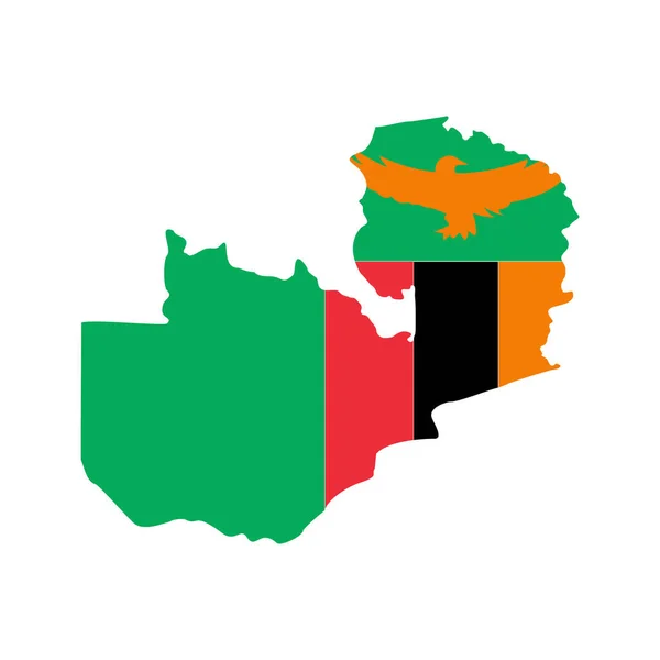 Zambiya Bayrak Simgesi Seti Zambiya Bağımsızlık Günü Simgesi Vektör Işareti — Stok Vektör