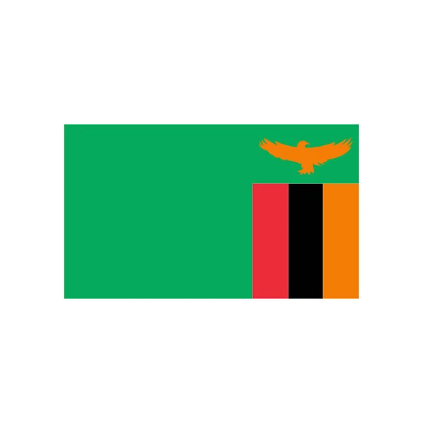 Zambie Vlajky Ikona Nastavena Zambie Den Nezávislosti Ikona Nastavit Vektorové — Stockový vektor