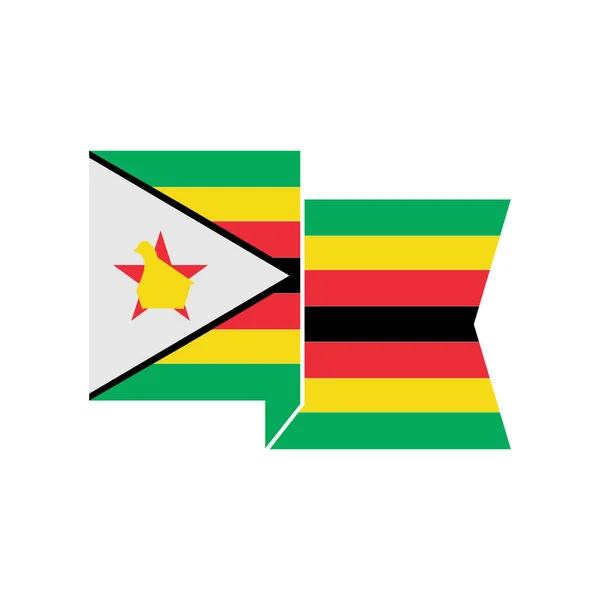 Набір Значків Прапора Зімбабве Набір Значків Дня Незалежності Зімбабве Векторний — стоковий вектор