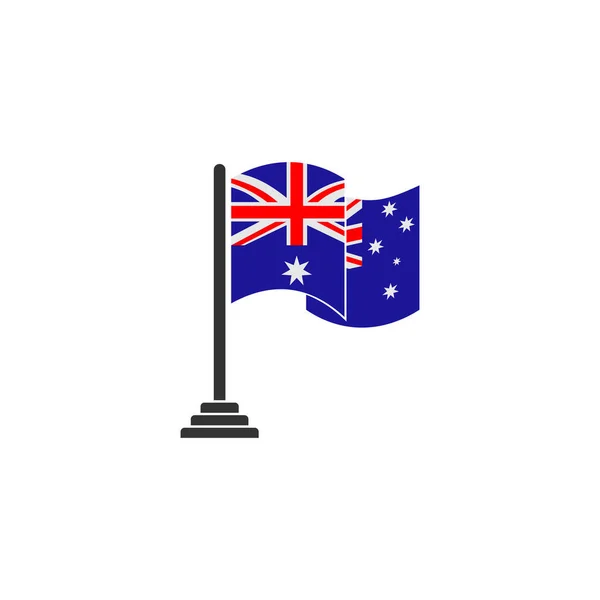 Αυστραλία Σημαία Εικονίδιο Που Αυστραλία Ανεξαρτησία Ημέρα Εικονίδιο Που Διάνυσμα — Διανυσματικό Αρχείο