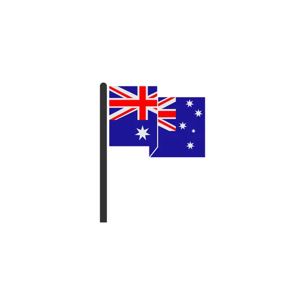 Australia Flaga Ikona Zestaw Australia Niezależność Dzień Ikona Ustawić Symbol — Wektor stockowy