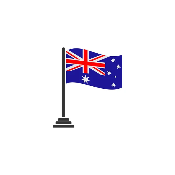 Conjunto Ícones Bandeira Austrália Ícone Dia Independência Austrália Definido Símbolo — Vetor de Stock