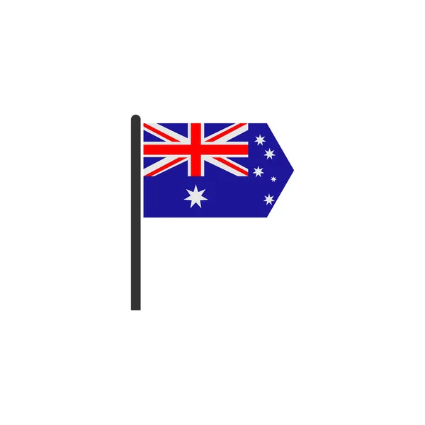 Conjunto Ícones Bandeira Austrália Ícone Dia Independência Austrália Definido Símbolo — Vetor de Stock