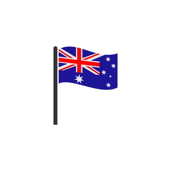 Avustralya Bayrak Simgesi Seti Avustralya Bağımsızlık Günü Simgesi Belirleme Vektör — Stok Vektör