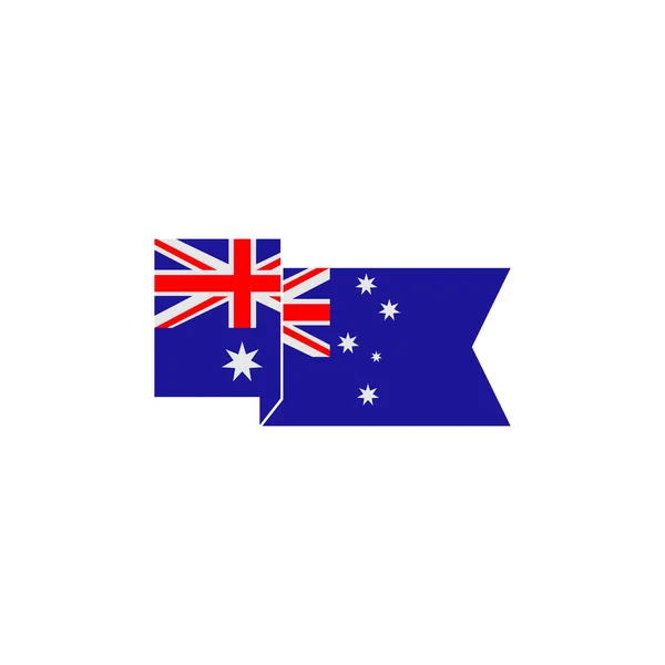 Australien Flagge Symbol Gesetzt Australien Unabhängigkeitstag Symbol Gesetzt Vektor Zeichen — Stockvektor