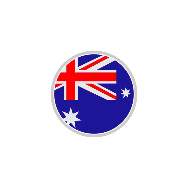 Bandera Australia Icono Conjunto Día Independencia Australia Icono Conjunto Vector — Archivo Imágenes Vectoriales