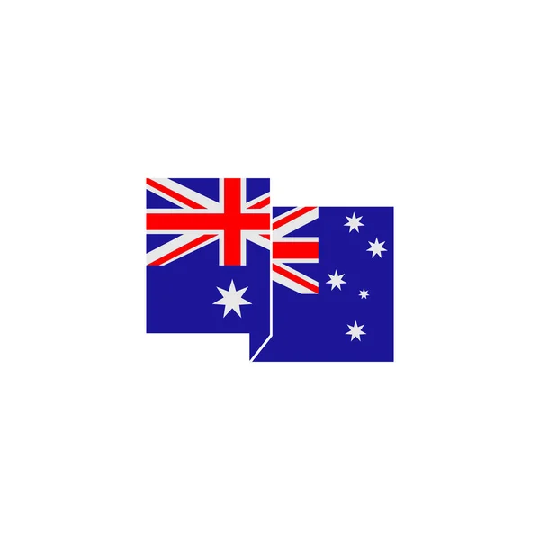 Australien Flagge Symbol Gesetzt Australien Unabhängigkeitstag Symbol Gesetzt Vektor Zeichen — Stockvektor