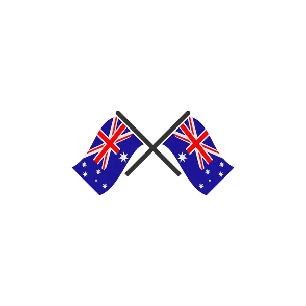 オーストラリアの旗アイコンセット オーストラリア独立記念日アイコンセットベクトル記号 — ストックベクタ
