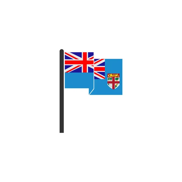 Conjunto Ícones Bandeira Fiji Ícone Dia Independência Fiji Definido Símbolo — Vetor de Stock