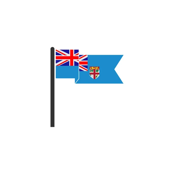 Fiji Flagga Ikon Set Fiji Självständighet Dag Ikon Set Vektor — Stock vektor