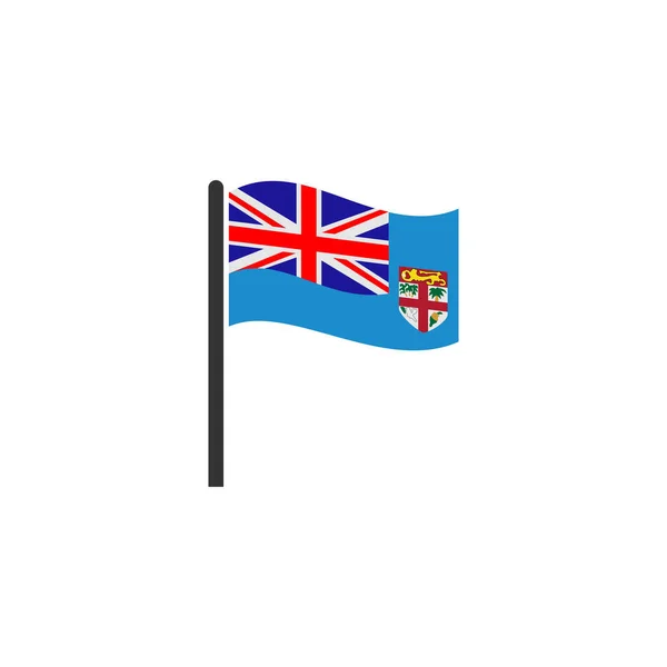 Fidschi Flagge Symbol Gesetzt Fidschi Unabhängigkeit Tag Symbol Gesetzt Vektor — Stockvektor