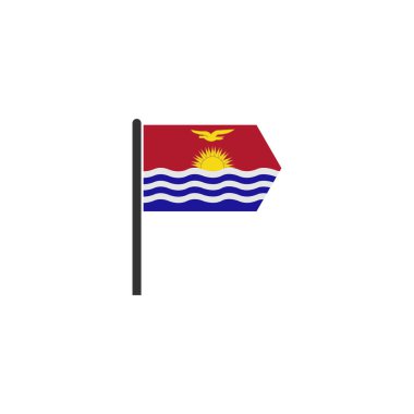 Kiribati bayrak simgesi seti, Kiribati bağımsızlık günü simgesi vektör işareti belirle