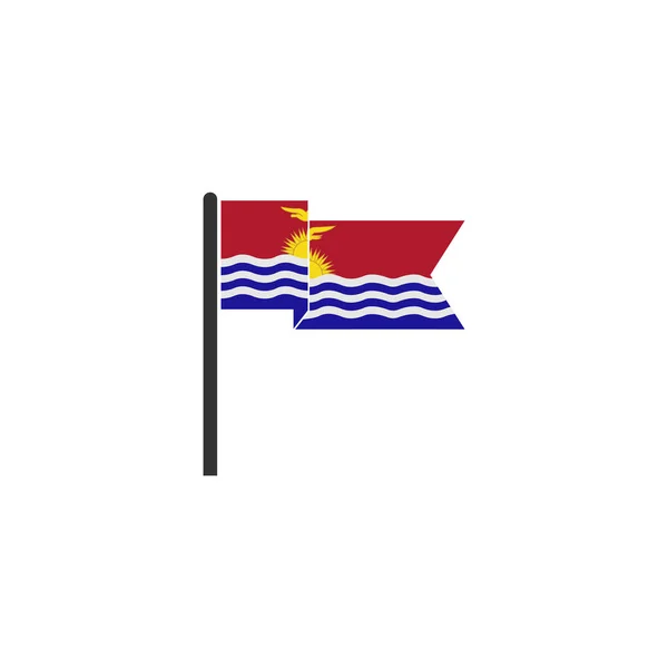 Kiribati Vlag Icoon Set Kiribati Onafhankelijkheid Dag Icoon Set Vector — Stockvector