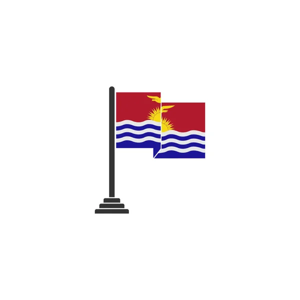 Conjunto Ícones Bandeira Kiribati Ícone Dia Independência Kiribati Conjunto Símbolo — Vetor de Stock