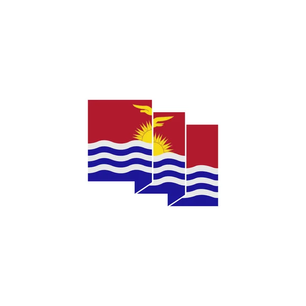 Kiribati Flag Icon Set Kiribati Indipendenza Day Icon Set Vector — Vettoriale Stock