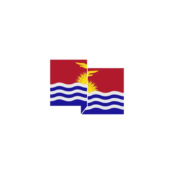 Kiribati Flag Icon Set Kiribati Indipendenza Day Icon Set Vector — Vettoriale Stock