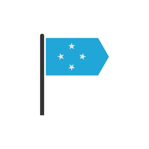 Mikronezya Bayrak Simgesi Seti Mikronezya Bağımsızlık Günü Simgesi Vektör Işareti — Stok Vektör