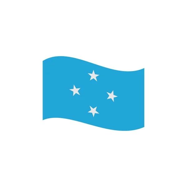 Micronesia Vlag Icoon Set Micronesia Onafhankelijkheid Dag Icoon Set Vector — Stockvector