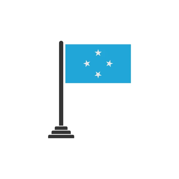 Micronesia Flag Icon Set Micronesia Independence Day Icon Set Vector — Stock Vector