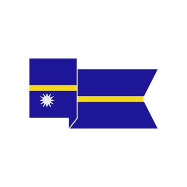 Nauru bayrak simgesi seti, Nauru bağımsızlık günü simgesi vektör işareti belirle