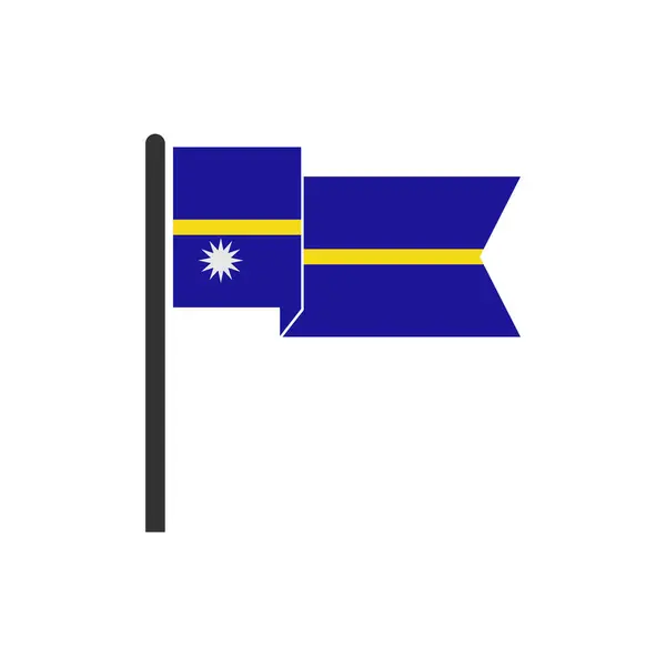 Conjunto Ícones Bandeira Nauru Ícone Dia Independência Nauru Conjunto Símbolo — Vetor de Stock