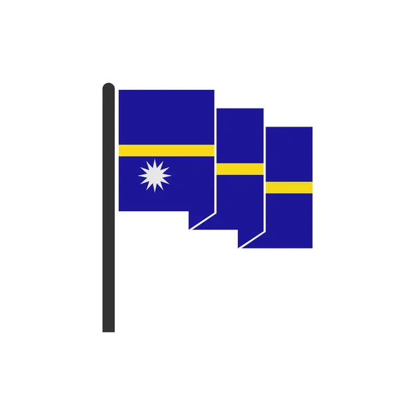 Nauru Flag Icon Set Nauru Independence Day Icon Set Vector — Vettoriale Stock