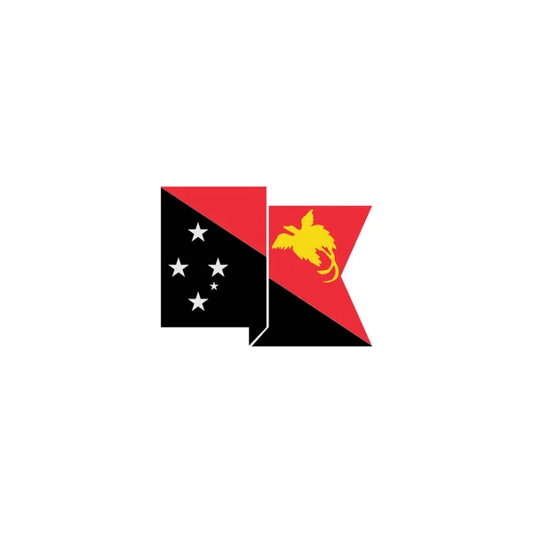 Conjunto Iconos Bandera Nueva Guinea Día Independencia Nueva Guinea Icono — Vector de stock
