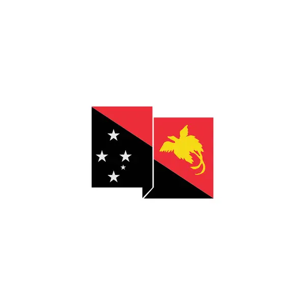 ニューギニアのフラグアイコンセット ニューギニア独立記念日アイコンセットベクターシンボル — ストックベクタ