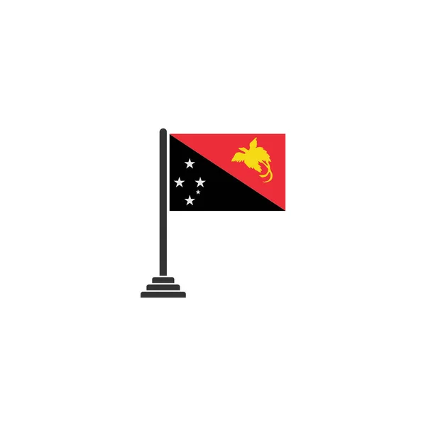 Conjunto Iconos Bandera Nueva Guinea Día Independencia Nueva Guinea Icono — Vector de stock