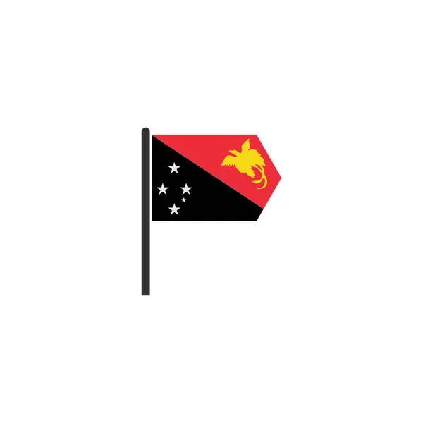 Набор Значков Флага Новой Гвинеи Символ Дня Независимости Новой Гвинеи — стоковый вектор