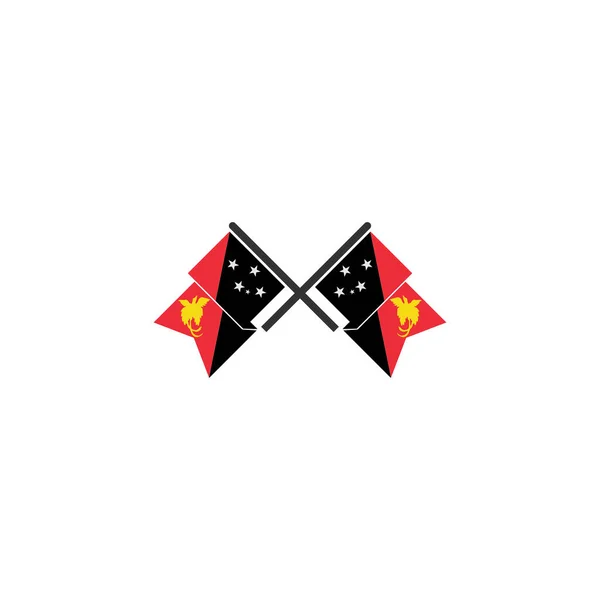 Nieuw Guinea Vlag Pictogram Set Nieuw Guinea Onafhankelijkheid Dag Pictogram — Stockvector